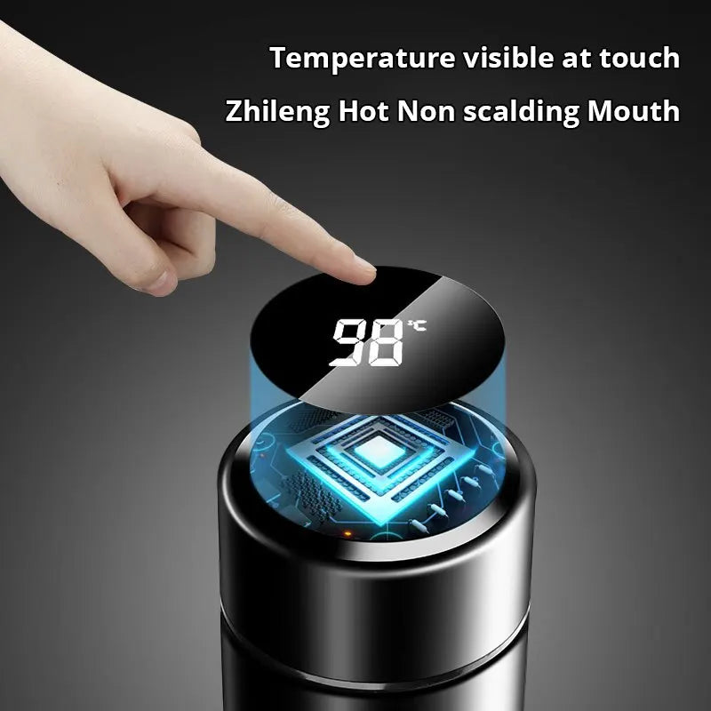 Thermos intelligent créatif en acier inoxydable de 500ml, bouteille avec affichage de la température, tasse thermique, Portable pour homme et femme, cadeau d'affaires